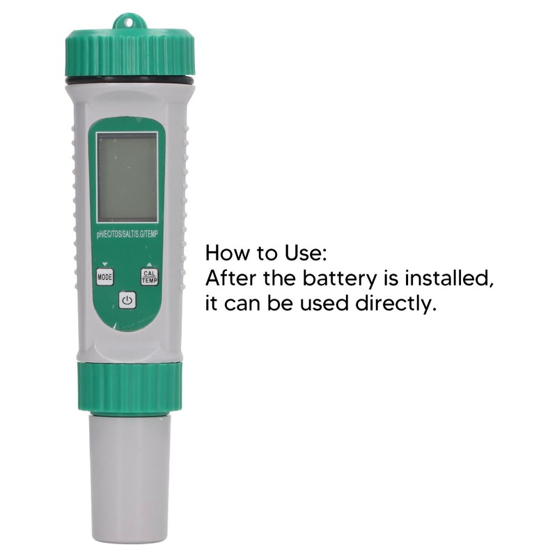 Water Quality Tester 6 in 1 PH EC TDS SALT