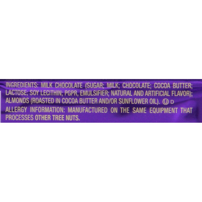 CADBURY Milk Chocolate with Roasted Almonds Candy, 3.5 oz Bar