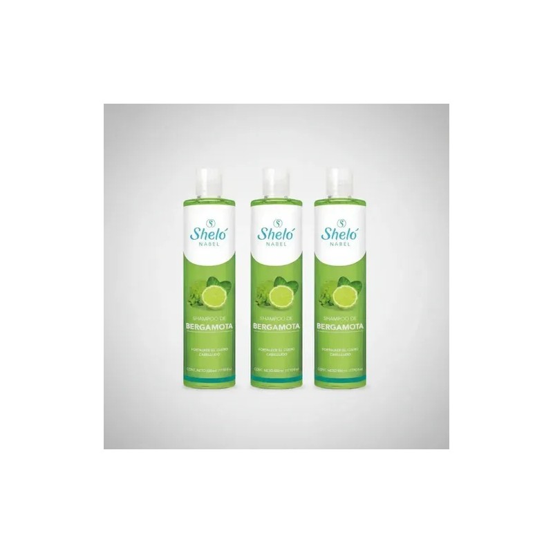 Shampoo Bergamota Original Caida Cabello 530 Ml Shelo Nabel.