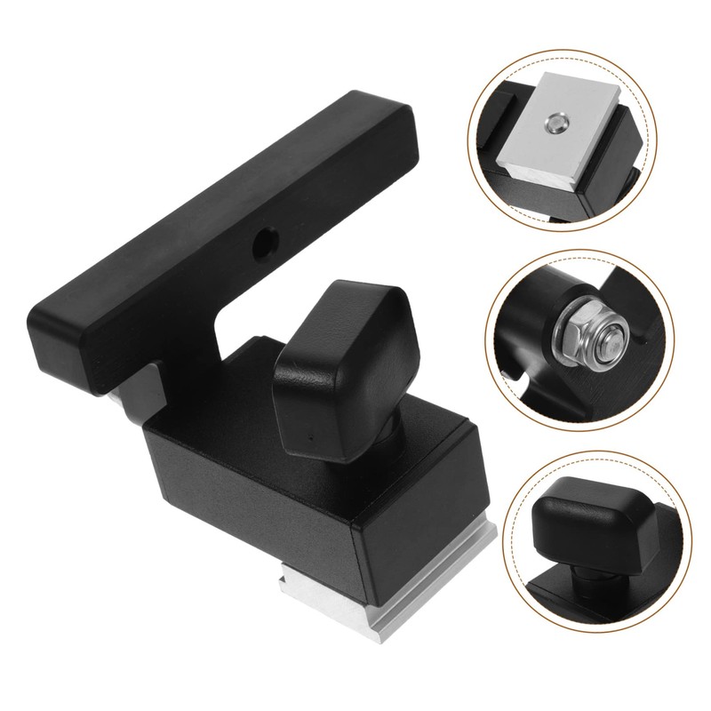 Operitacx Track Stop Block Adjustable Woodworking Limiter with Square Handle