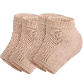 FOMIYES 2 Pairs heel sock foot protector aloe socks breathable foot sleeves cracked heel repair socks supple heel socks Ankle Sleeve moisturizing heel socks men sock half gel man