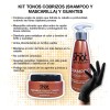 Kit Matizador Cabello Cobrizo Nefertiti Shampoo Mascarilla