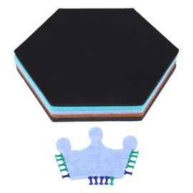 5Pcs Hexagonal Felt Board Assorted Colors Polyester Fiber Self Adhesive Hexagonal Bulletin Board for Home School Office