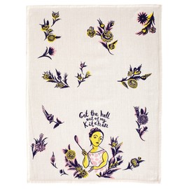 Blue Q Get The Hell Out Dish Towel, Multicoloured, large