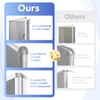 SWANCROWN Enclosed Bulletin Board Lockable Noticeboard Case with Aluminium Frame,Grey