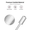 MelodySusie Safety Nail Drill Bits, 3/32'' Smooth Round Top Large