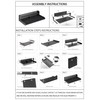 Corbyles 2-Tier Washer Dryer Countertop with 2.75"H Edge Rails, 54"