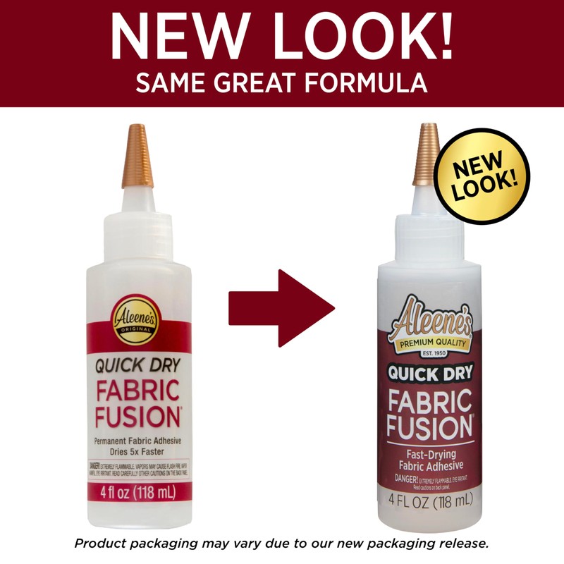 Aleene's Quick Dry fabric Fusion Permanent Fabric Adhesive, 4-Ounce