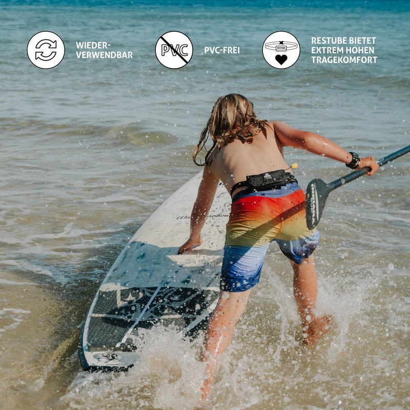 Restube Beach Swim Buoy Starter Bundle | Includes Inflatable Rescue