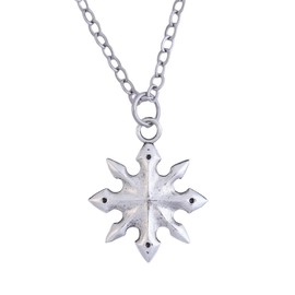 MYAROMA FINDINGS Solo Leveling Magic crystal stone pendant necklace silver metal model necklace stainless steel chain cosplay activities anime peripherals party decorations