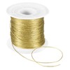 sourcing map Metallic Cord,1mmx100m Light Gold Ornaments Strings Metallic Non