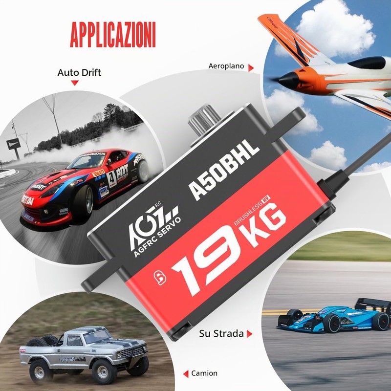 AGFRC Servo digitale programmabile ad alta coppia a basso profilo