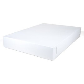 Southern Champion Tray 1050 Premium Clay Coated Kraft Paperboard White Non-Window Sheet Cake and Utility Tray, 28" Length x 20" Width x 4" Height (Case of 50)