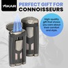 Xikar HP3 Triple Jet Flame Butane Torch Lighter, Silver |
