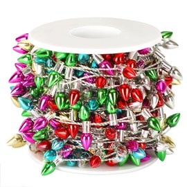 Jansun 32.8Feet Dollhouse Fake Lights String, Miniatures Dollhouse Christmas Lights String Decorations for Doll House Miniature Furniture Crafts Accessories Christmas Holiday Wedding Party Decor