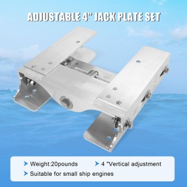 Jack Plate Adjustable 4" Set for Outboard Motor Manual Jack Plate for Boat Steering System