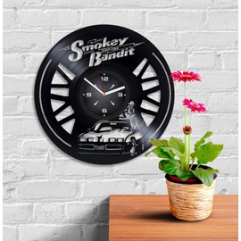 Smokey and The Bandit Vinyl Record Wall Clock. Decor for Bedroom, Living Room, Kids Room. Gift for Boys or Girls. Christmas, Birthday, Holiday, Housewarming Present.