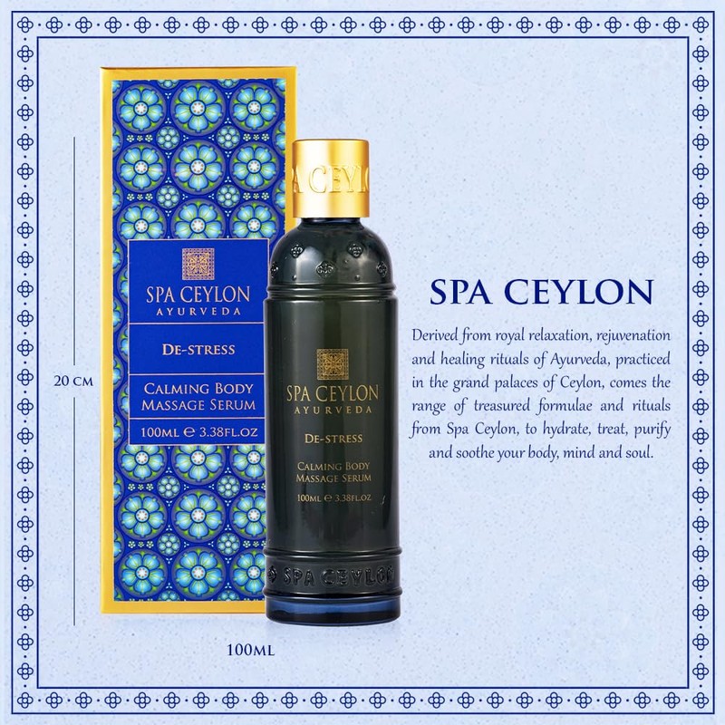 SPA CEYLON DE-Stress Calming Body Massage Serum | Organic and