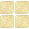 8 PCS Flat Triangle Metal Fixing Plate Brace Corner Brackets