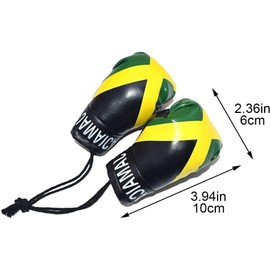 Joayuezo 1 Pair Mini Boxing Gloves Hang Mini Boxing Gloves for Car Mirror Keychain Ornament Car Decoration Accessories for Men and Women (Kazakhstan)