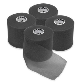 Cannon Sports Pre-Wrap 4-Pack 30 Yards Each Roll 4 Rolls Athletic Tape Wraps (Black)