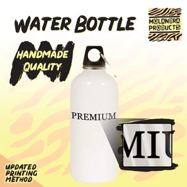 Molandra Products Mr Preppy - 20oz Stainless Steel White Water Bottle with Carabiner, White