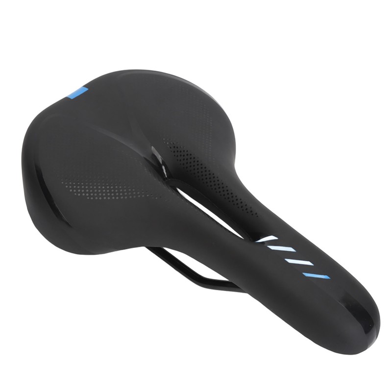 Road Bike Saddle Black Hollow Ergonomic Soft Silicone Sponge Tail
