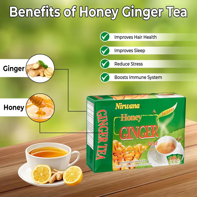 Honey Ginger Tea – Soothing Herbal Blend with Lemon and