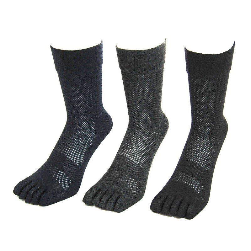 Pax-Asian Men's Five Fingers Socks silver ion 25-27cm 3-Pair Set