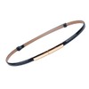 Diyafas Thin Leather Belt with Metal Buckle Women's Dress Decorative