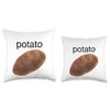 Peekaboo Potato Throw Pillow, 16x16, Multicolor