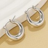 Hoop Earrings for Women, Pack of 2 Small Earrings, Chunky