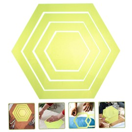 LIFKOME 4Pcs Acrylic Hexagon Quilting Ruler Set Durable Patchwork Templates for Sewing DIY Crafts and Precision Cutting Quilting Aid for Handcraft Enthusiasts
