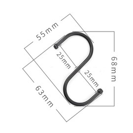 LYPER Pack of 20 S Hooks Heavy Duty Stainless Steel S Shape Hooks - Maximum Load 25 kg - for Hanging Pots and Pans, Plants, Coffee Cups, Clothes, Towels in Kitchen, Bedroom, Bathroom, Office and