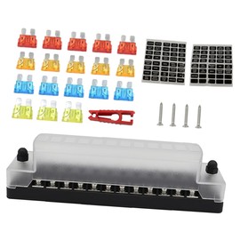 FELTECHELECTR 1 Set Box Way Fuse Block Holder with Transparent Cover Car Fuse Box for Automotive and Use and Screws for Easy Installation