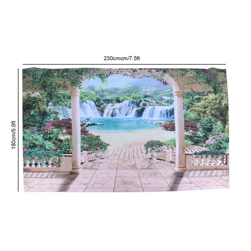 Landscape Tapestry 7.5x5.9ft Polyester Fiber Durable Background Wall Hanging Decorative