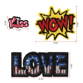 MWOOT Iron-On Patches, 26 Pieces Iron-On Patches, Sew-On Embroidered Iron-On Denim Repair Patch Kit, Patches, Iron-On Patches, Stickers, Patch for Clothes, Bags/Backpacks, Shoes, Hats