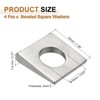 PATIKIL 4pcs Beveled Square Washers, M16x35mm Square Beveled Washers Bearing