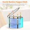 Lifewit Round Felt Hat Box, Stackable Bamboo Supports Cowboy Hat