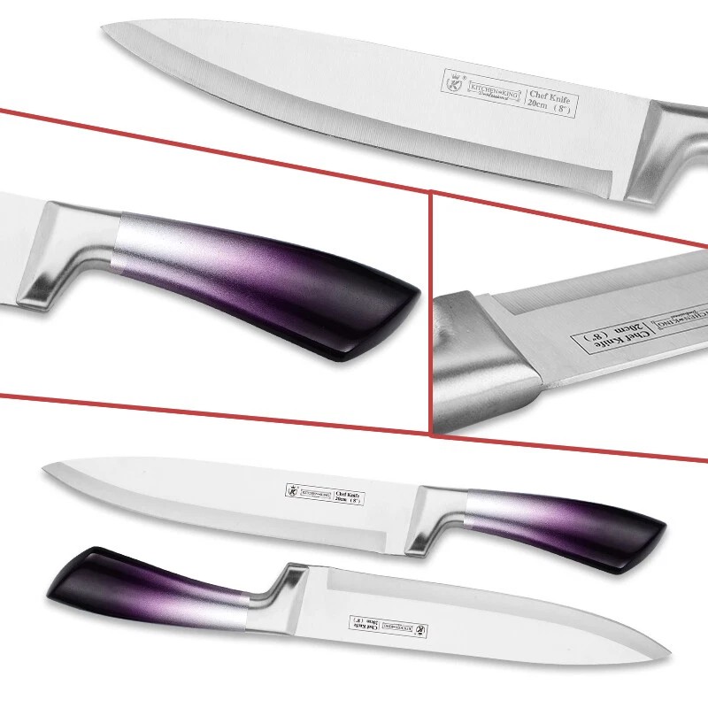 Unbranded 9 Piece Stainless Steel Kitchen Knife Block Set Chef
