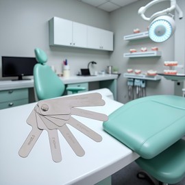 Silver Dental for IPR Gauge 0.1-0.5mm - 1Pc Stainless Steel Orthodontic Tool for Enamel Reduction | Metric and Imperial Measuring Ruler,Orthodontic Supplies, Health and Household