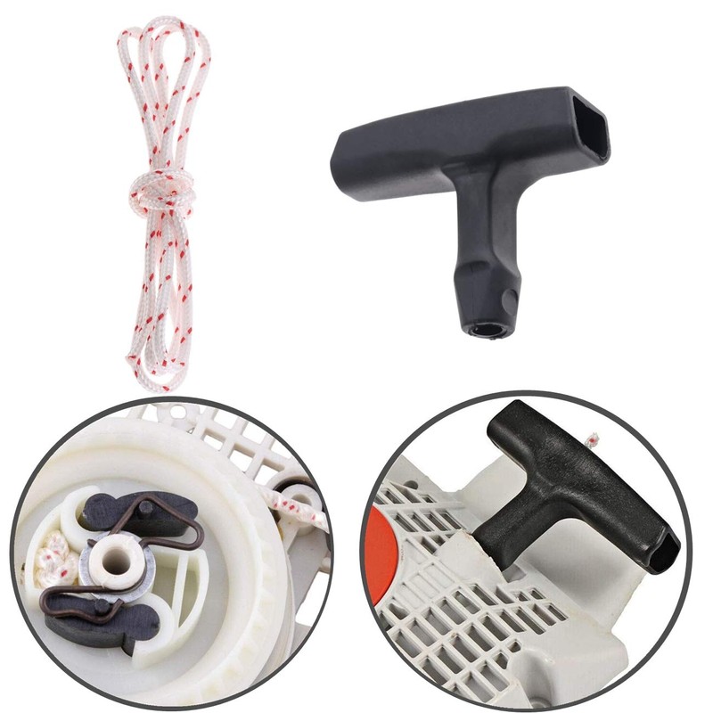 Recoil Starter Handle Hand Grip Rope For STIHL MS170 MS180