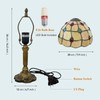 VirtueKing Tiffany Table Lamp Beige Lamp with Colorful Beads Bedside