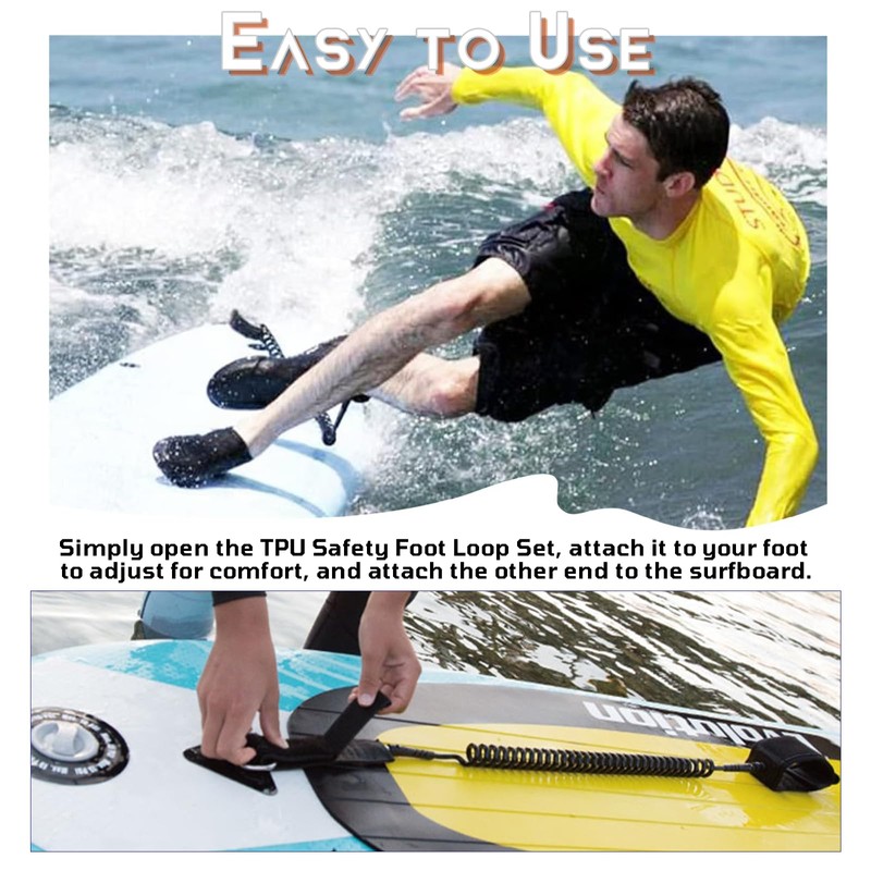 MAEXUS® SUP Waist Leash, 7 mm SUP Leash Surfboard Foot