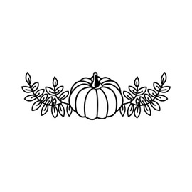 Vinyl Wall Art Decal - Pumpkin Garland - 10" x 31" - Modern Charming Fall Season Pumpkin Design Shape Sticker for Office Business Entrance Coffee Shop School Entryway Door Apartment Decor