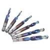 6Pcs Spiral Tap Drill Multifunctional HighSpeed Steel Hex Shank Drill
