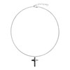 COBI 316L Stainless Steel Cross Necklaces for Men, Black Silver