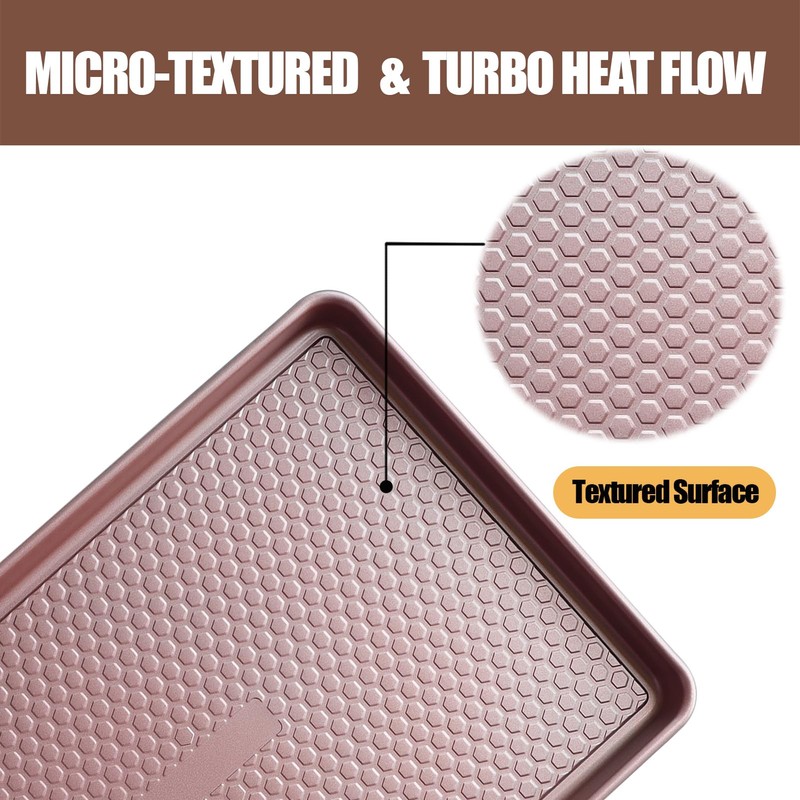 JOHO BAKING Large Baking Sheet Set (2 Pack) - Half
