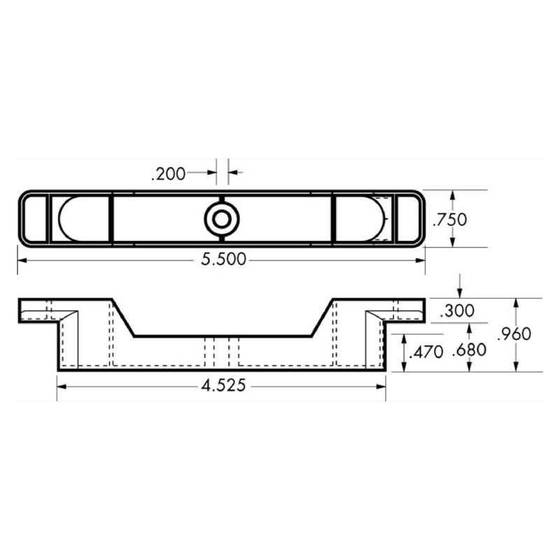 False Front Cabinet Clips 4-1/2" - Fake Drawer Clips/False Drawer