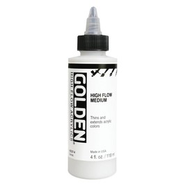 High Flow Medium by GOLDEN, 4 fl. oz. Bottle, Professional Acrylic Medium, Transparent